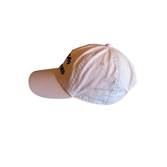 Marthas Vineyard Embroidered White Baseball Cap Adjustable Strap Preppy Coastal - Picture 2 of 5
